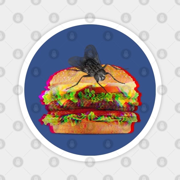 Mosca hamburger Magnet by SilentSpace